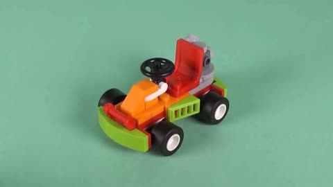 乐高迷你玩具赛车制造说明